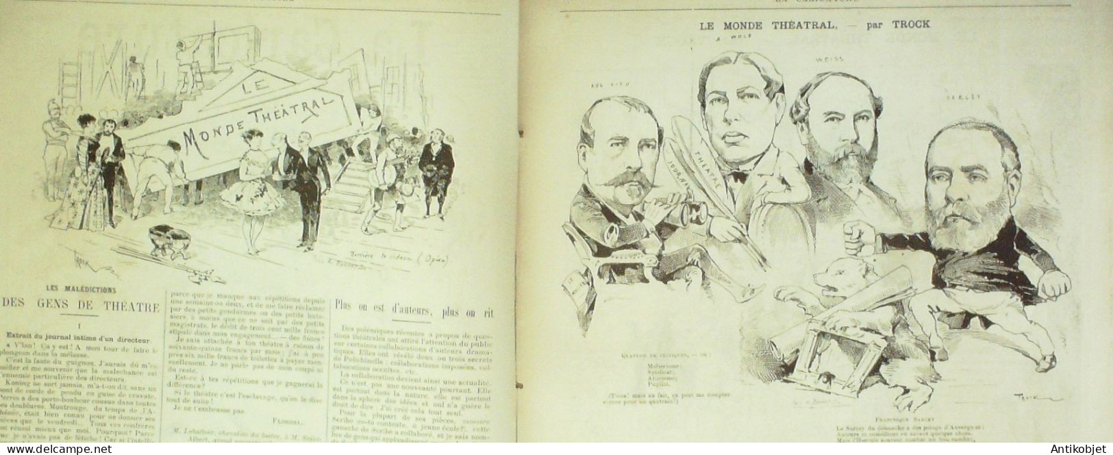 La Caricature 1885 N°279 Monde Théâtral Trock Billet D'auteur - Revues Anciennes - Avant 1900