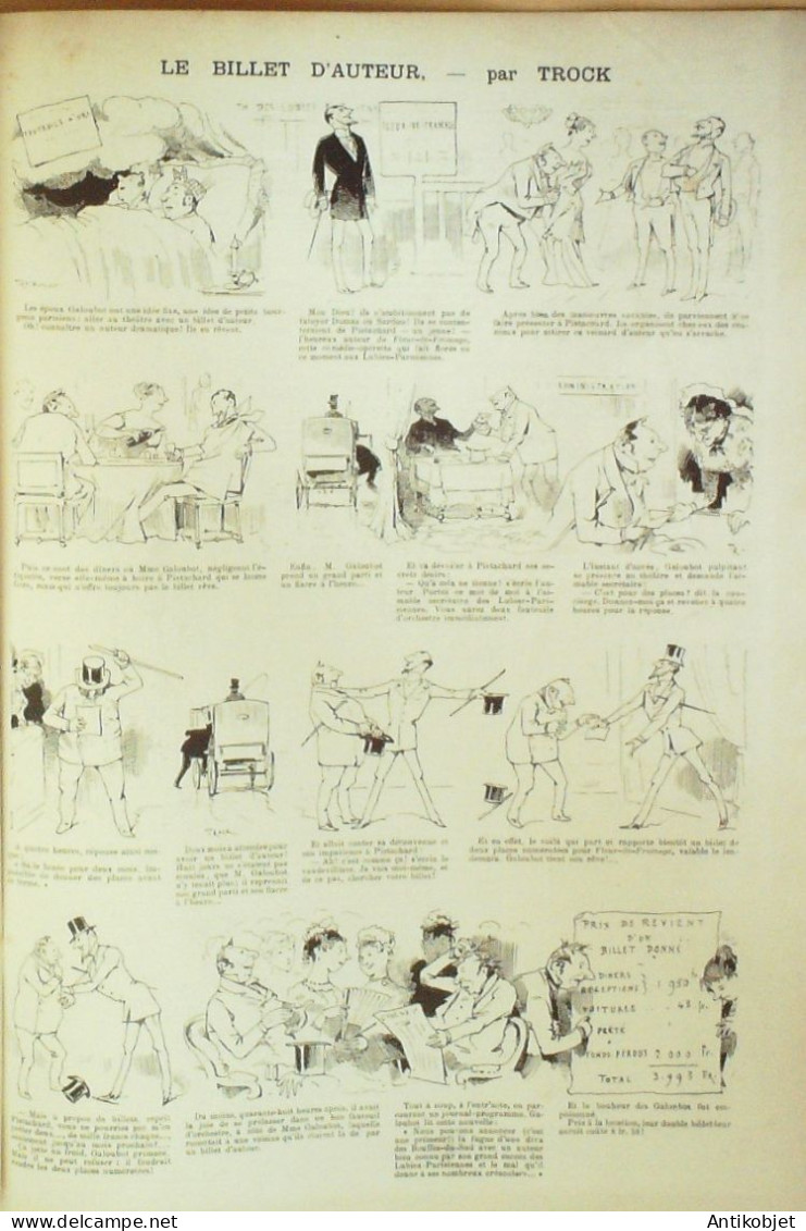 La Caricature 1885 N°279 Monde Théâtral Trock Billet D'auteur - Tijdschriften - Voor 1900