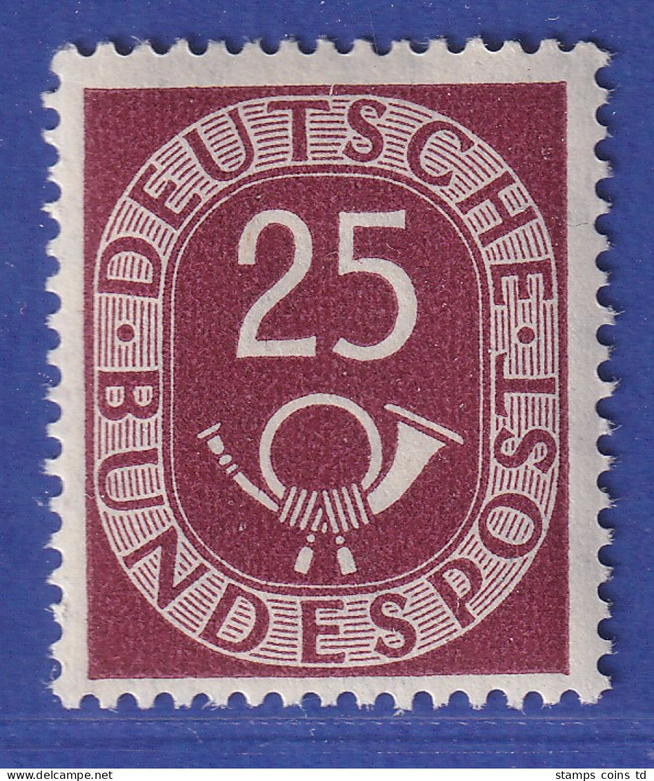 Bundesrepublik 1951 Posthornsatz 25Pfg-Wert Mi.-Nr. 131 ** - Ungebraucht