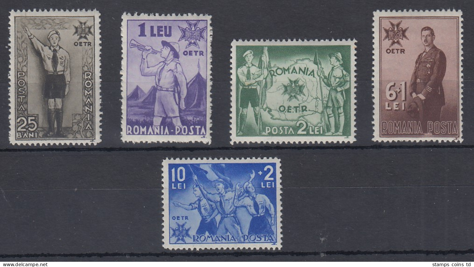 Rumänien 1935 Thronbesteigung König Karls II.  Mi.-Nr. 484-88 Satz Kpl. ** - Sonstige & Ohne Zuordnung