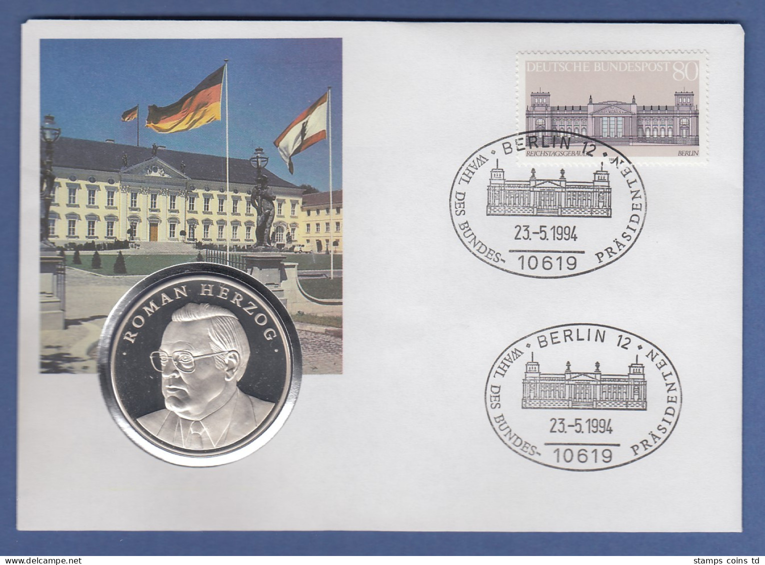 Numisbrief 1994 Mit Medaille Bundespräsident Roman Herzog - Altri & Non Classificati