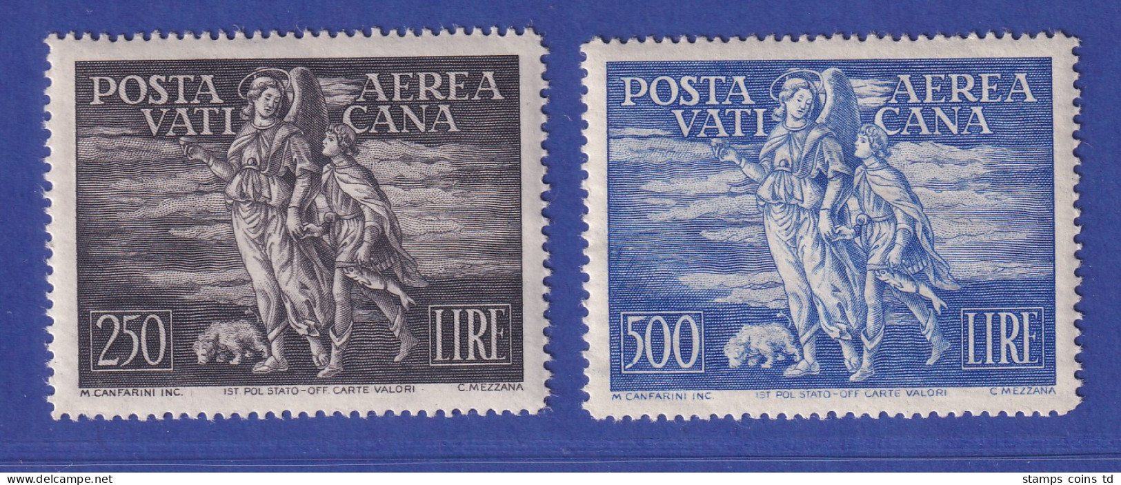 Vatikan 1948 Flugpostmarken Tobias Und Raphael Mi-Nr. 147-148 Postfrisch ** - Other & Unclassified