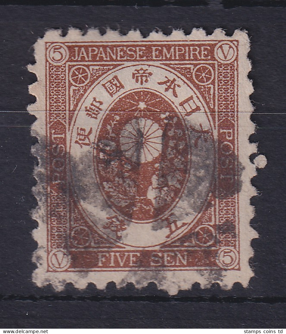 Japan 1876, Alt-Koban 5S Braun Mi.-Nr. 44 Gestempelt - Sonstige & Ohne Zuordnung