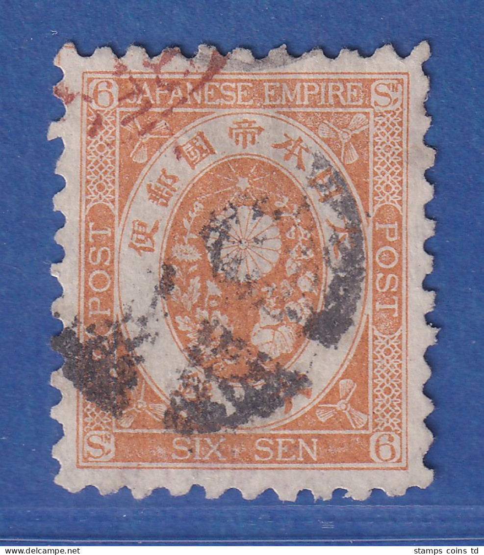 Japan 1877, Alt-Koban 6S Orangebraun Mi.-Nr. 45 Gestempelt - Autres & Non Classés