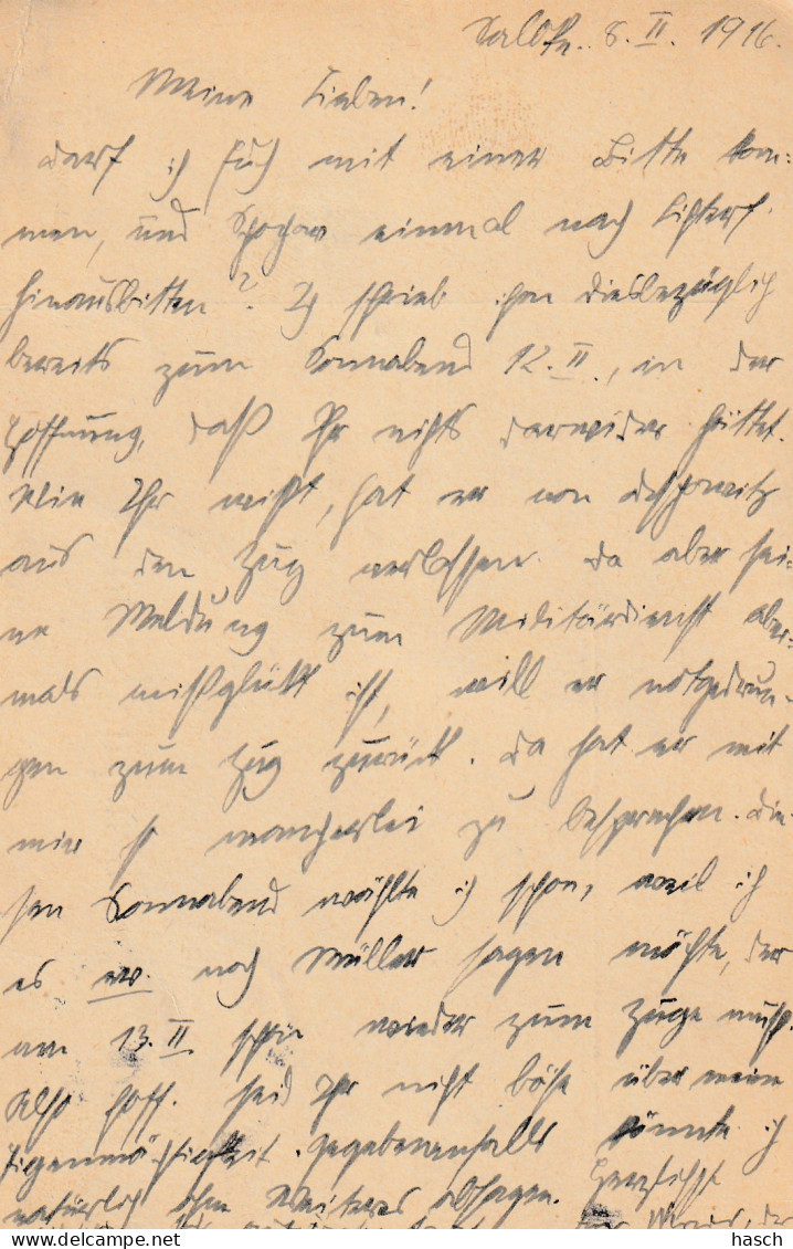 4935 24 Feldpostkorrespondenzkarte 09-02-1916 Magdeburg- Berlin. Absender Dr Schulze, Krankenpfleger Deutsche - Oorlog 1914-18