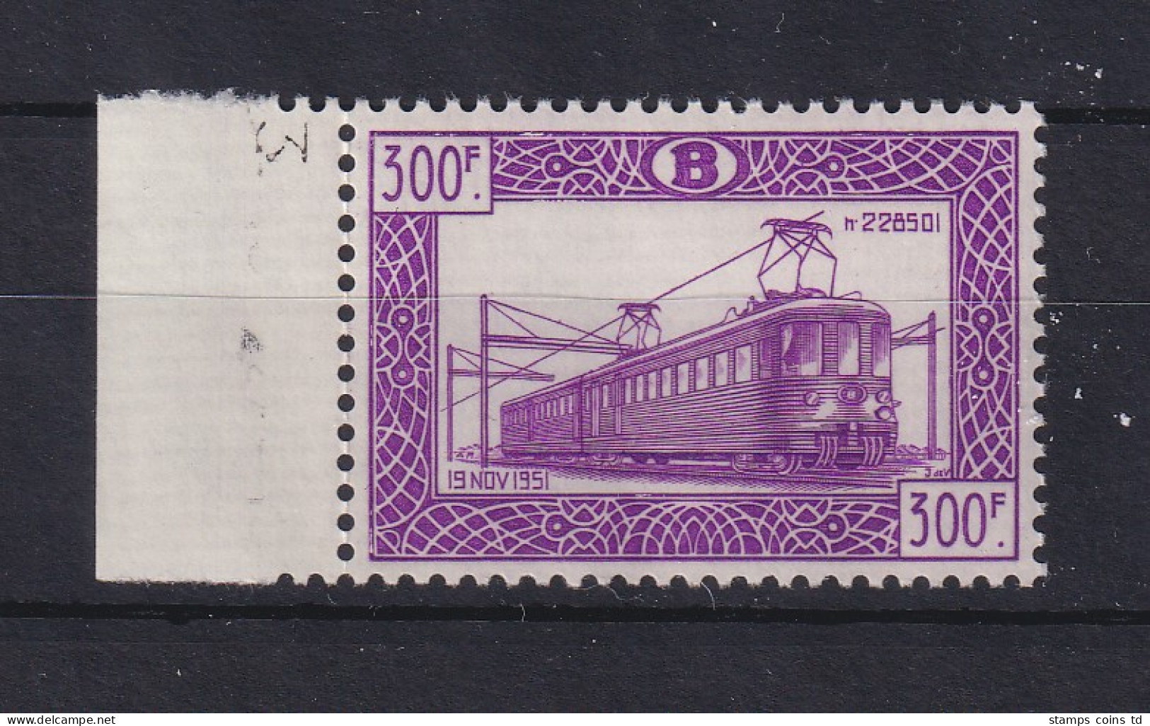 Belgien 1952 Eisenbahnpaketmarke Lokomotive Mi.-Nr. 298 ** - Other & Unclassified