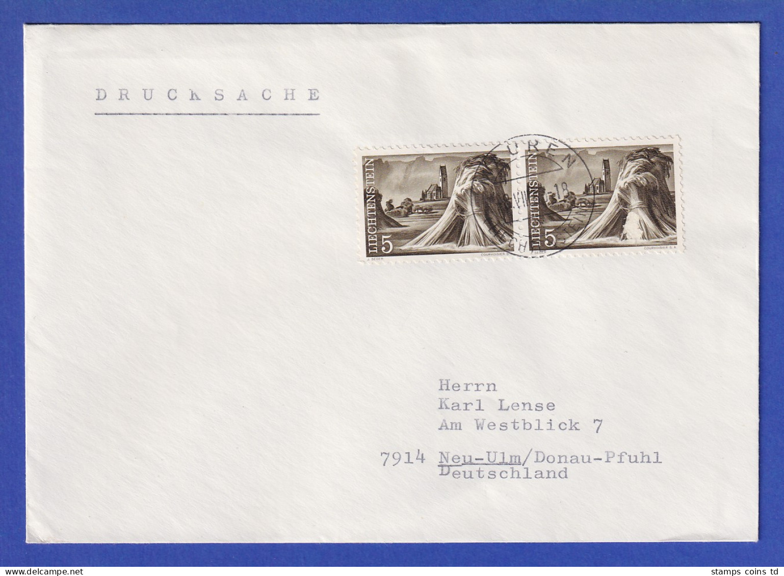 Liechtenstein 1961 5 Rp. Mi.-Nr. 404 Als MEF Auf Drucksache  - Other & Unclassified