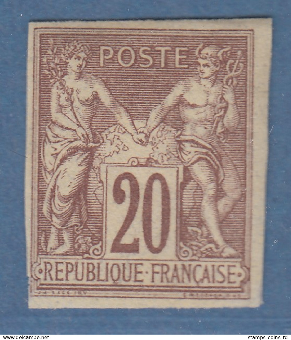 Franz. Kolonien 1877 20 C Rotbraun Auf Gelblich Mi.-Nr. 30 Ungestempelt - Sonstige & Ohne Zuordnung