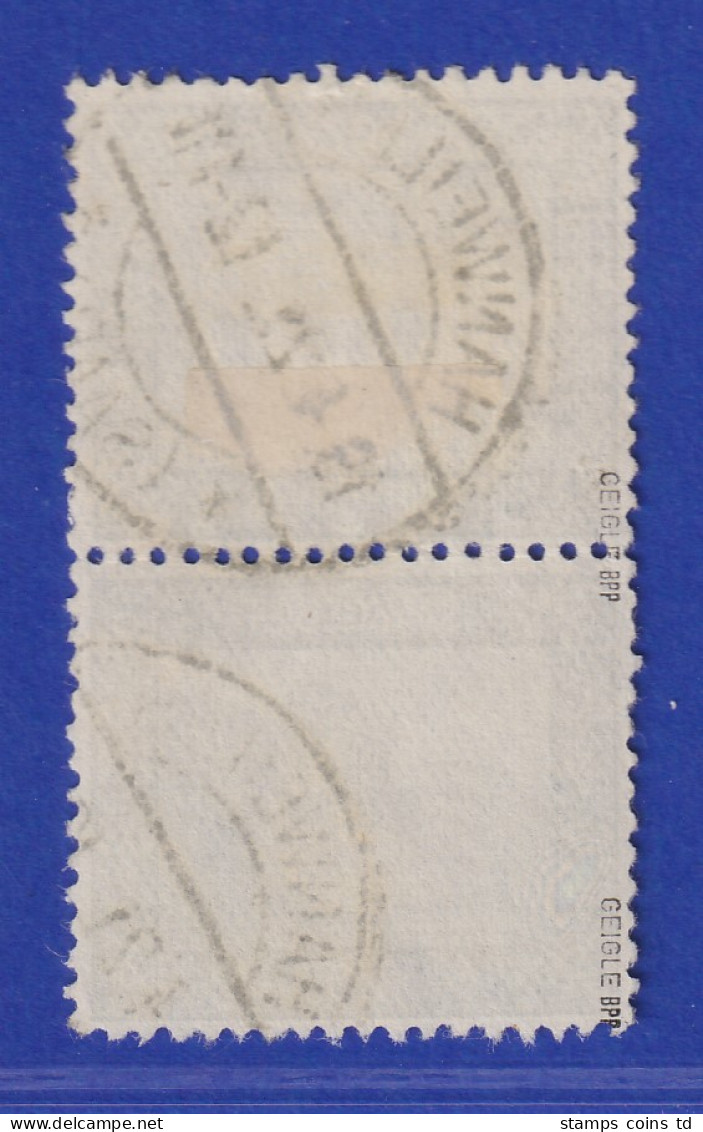 Saar 1921 Mi.-Nr. 55A Kehrdruck Kdr IV, O HOMBURG Gpr. BPP - Used Stamps