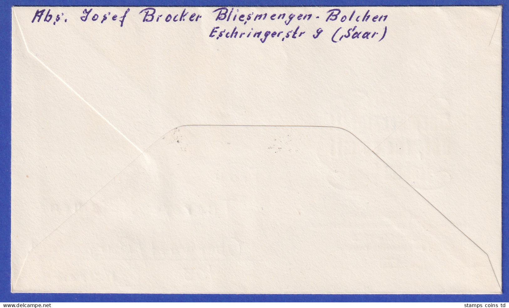 Saarland 1956 Volkshilfe Gemälde Mi.-Nr. 376-78 Auf FDC, Tages-O BLIESMENGEN - Brieven En Documenten