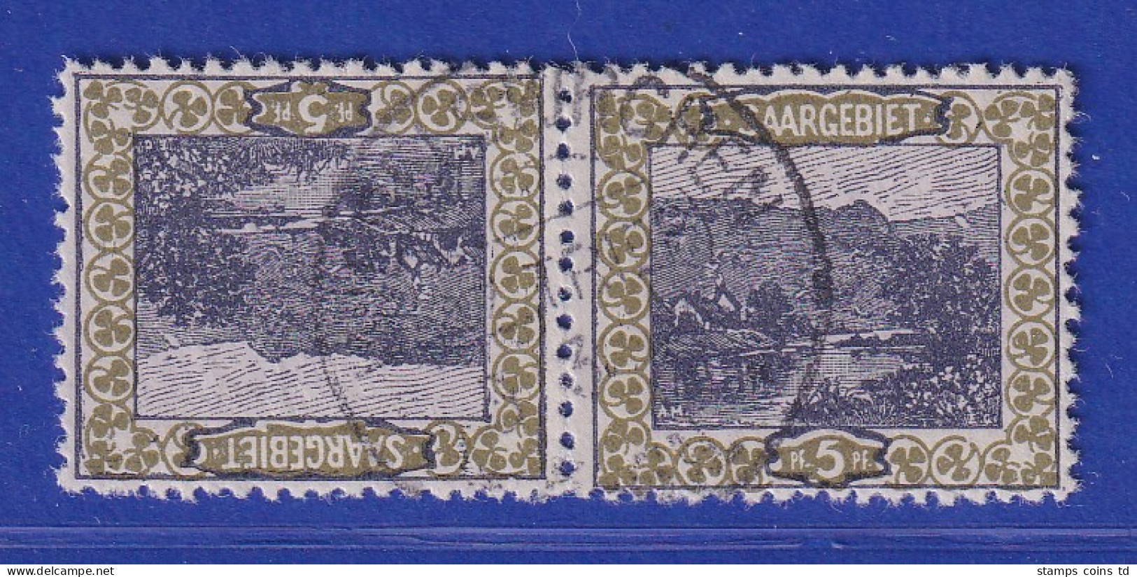 Saar 1921 Mi.-Nr. 53  Kehrdruck Kdr I, O WIEBELSKIRCHEN Gpr. BPP - Used Stamps