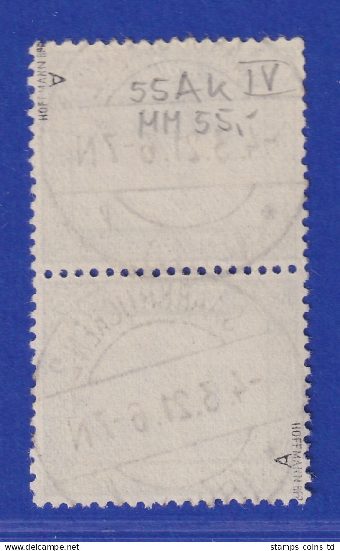 Saar 1921 Mi.-Nr. 55A Kehrdruck Kdr IV, O SAARBRÜCKEN Gpr. BPP - Usati