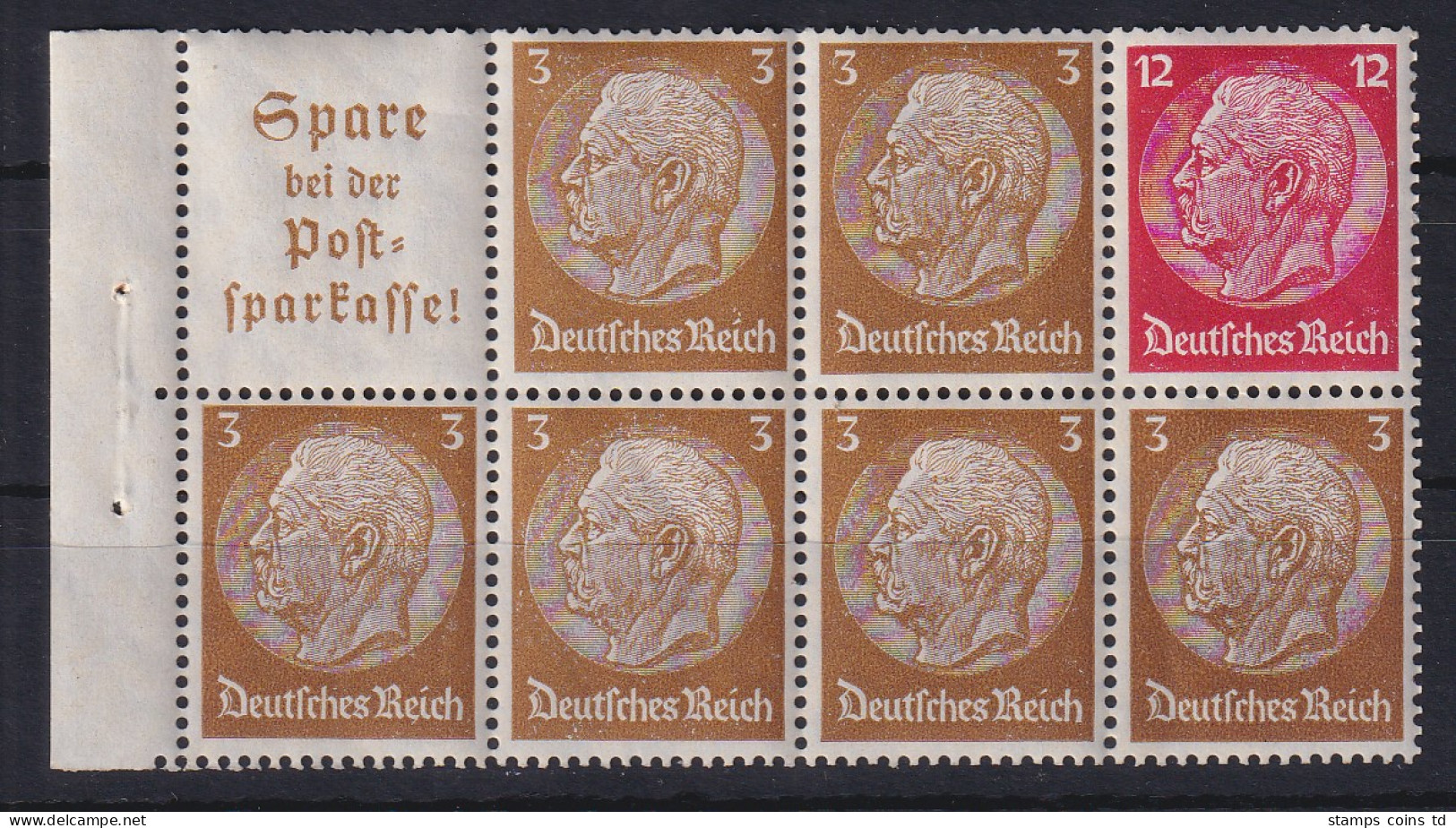 Dt. Reich 1940/41 Heftchenblatt Mi.-Nr. 94 B Postfrisch ** - Cuadernillos