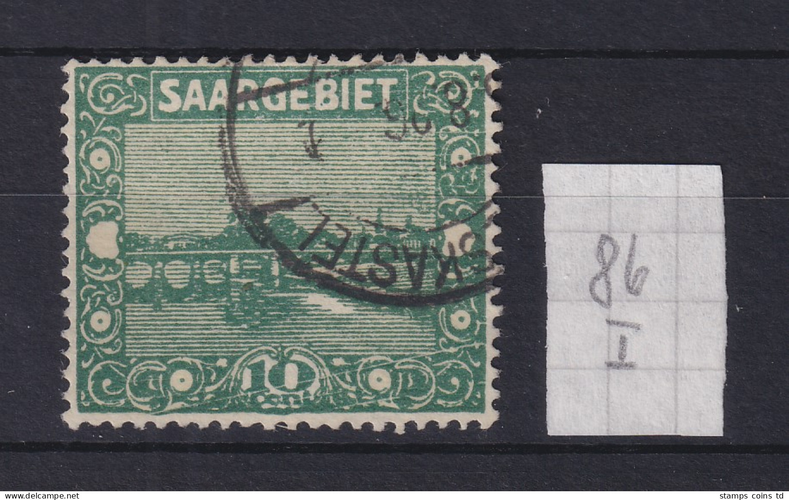 Saar 1923 Mi.-Nr. 86 Mit PLF I Komma Hinter E In Cent. O BLIESKASTEL. Ansehen ! - Used Stamps