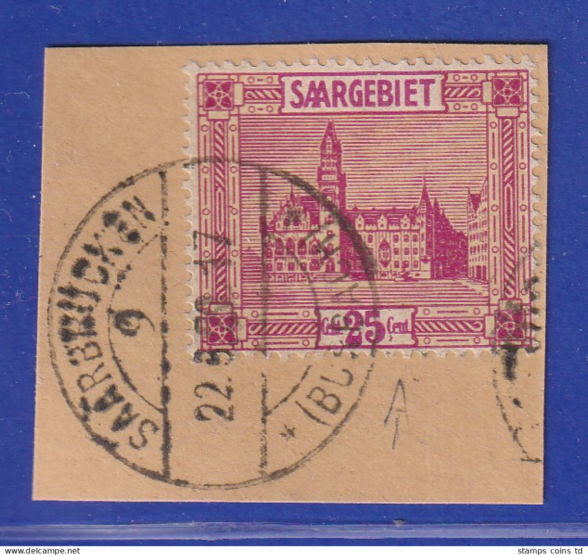 Saar 1923 Mi.-Nr. 100 Mit PLF I C Mit Cedille, Gpr. HOFFMANN BPP - Usati