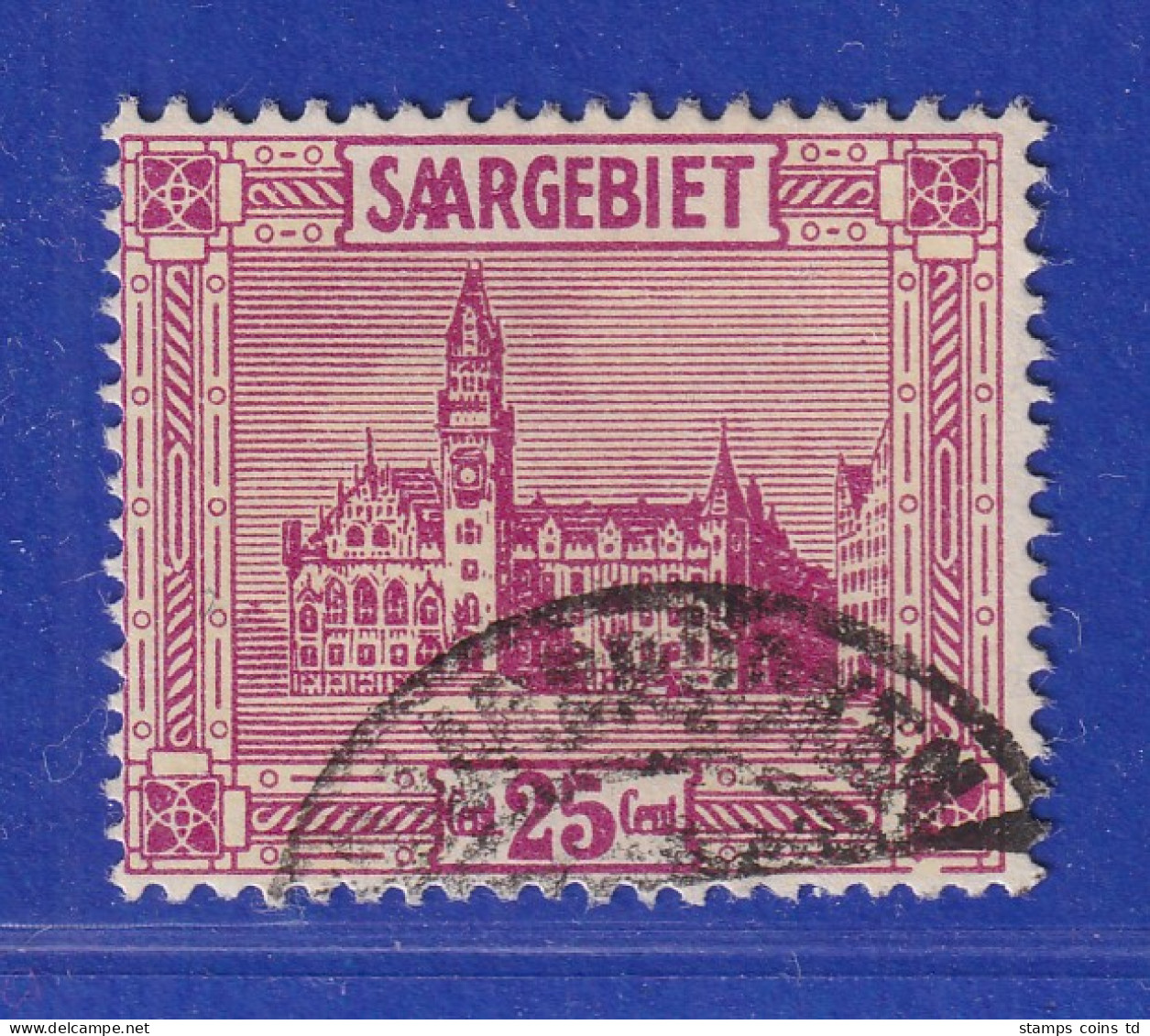 Saar 1923 Mi.-Nr. 100 Mit PLF II Rahmen Unten Rechts Offen, Gpr. HOFFMANN BPP  - Used Stamps