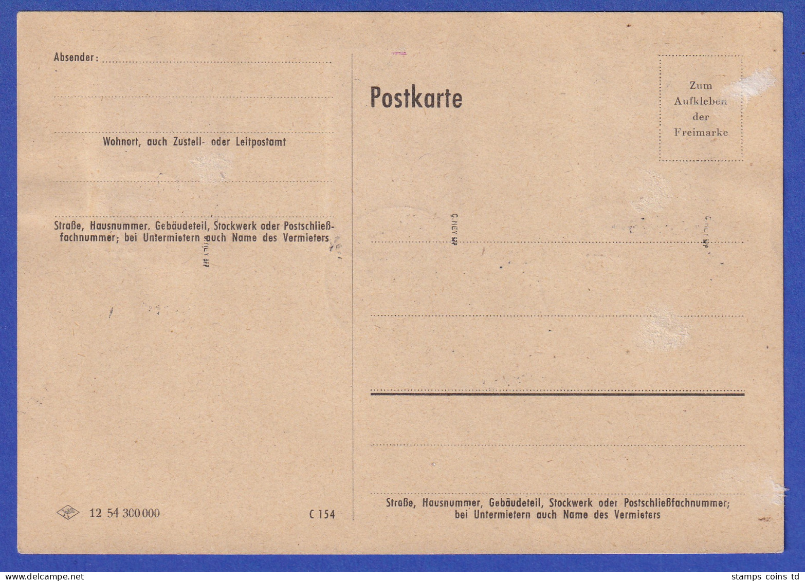 Saarland 1956 Winterberg-Denkmal Mi.-Nr. 373-75 Mit ET-O Auf Karte, Gepr. NEY  - Lettres & Documents