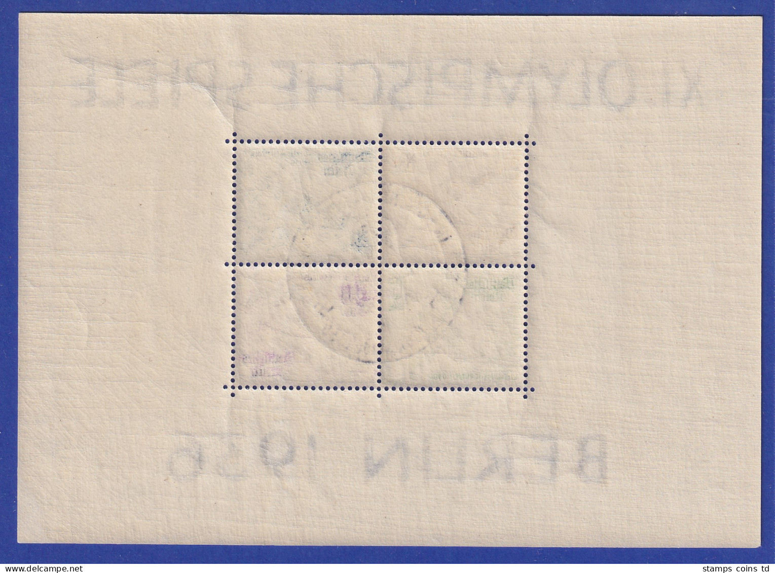 Deutsches Reich 1936 Olympische Spiele Mi.-Nr. Block 5 X Gestempelt - Used Stamps