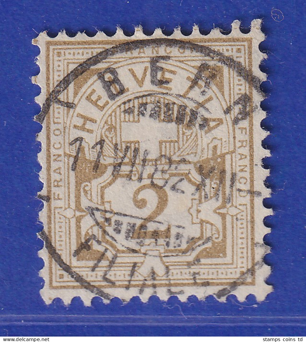 Schweiz 1882 Kreuz über Wertschild Ohne Fasern Mi.-Nr. 45 Zentr. O BERN  - Sonstige & Ohne Zuordnung