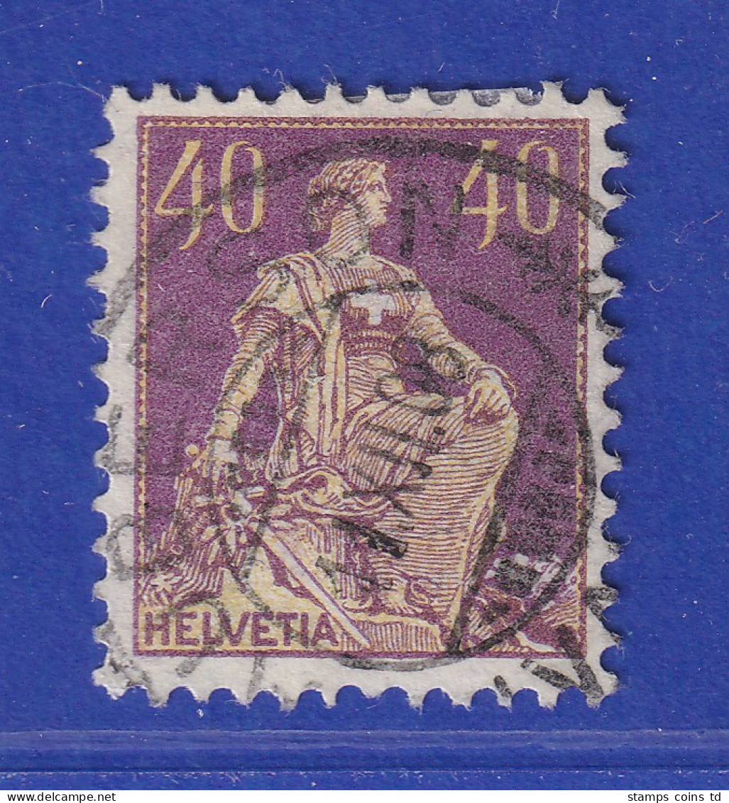 Schweiz 1908 Freimarke Sitzende Helvetia Type I Mi.-Nr. 101x Gestempelt AUBERSON - Altri & Non Classificati