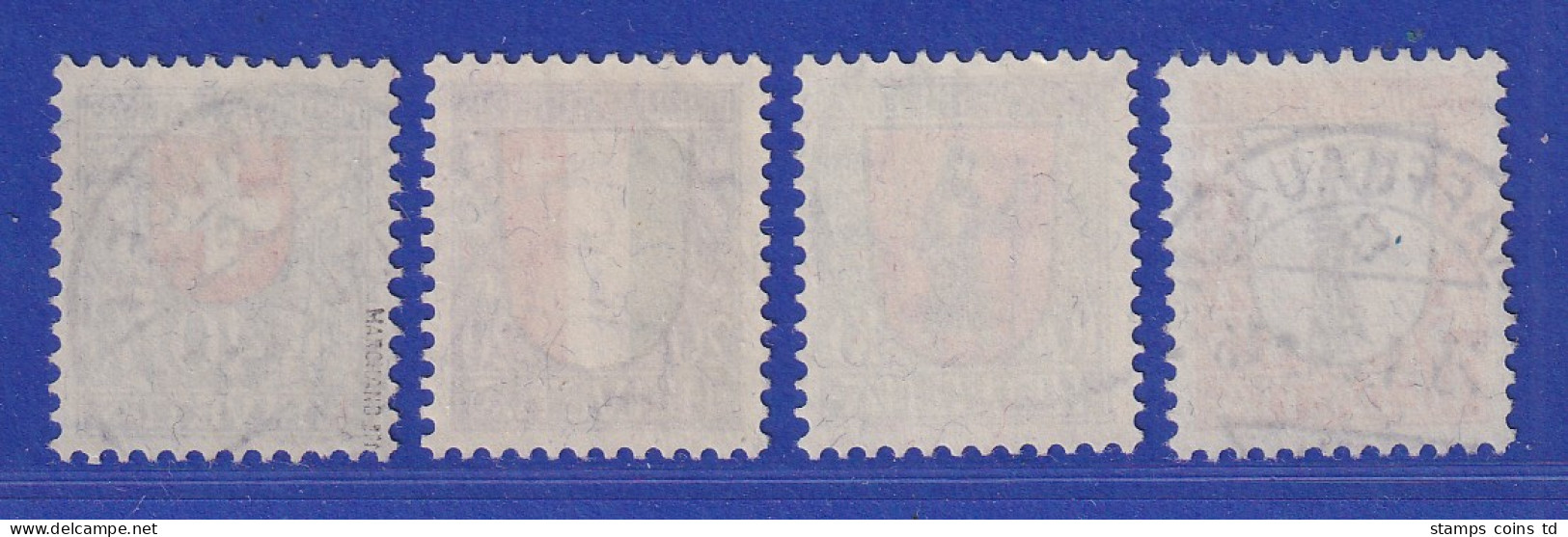 Schweiz 1923 Pro Juventute Wappen Mi.-Nr. 185-88 Satz 4 Wte. Gestempelt - Other & Unclassified