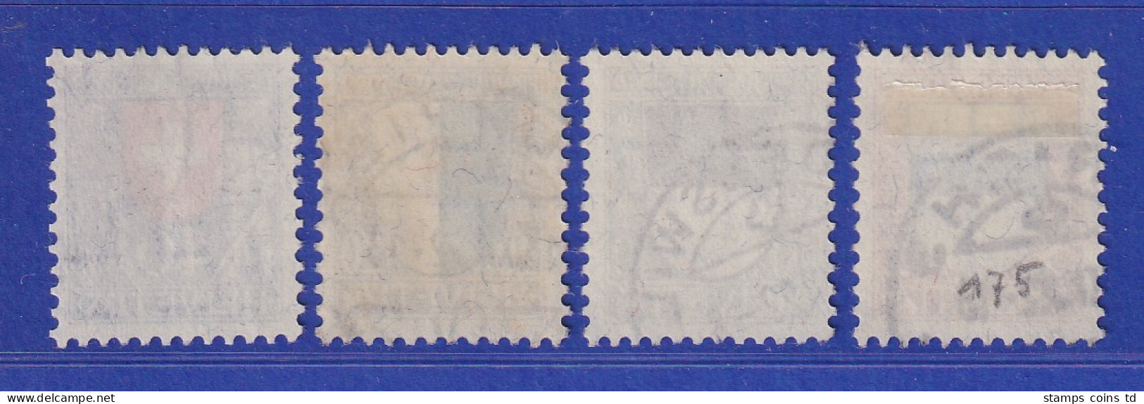 Schweiz 1922 Pro Juventute Wappen Mi.-Nr. 175-78 Satz 4 Wte. Gestempelt - Sonstige & Ohne Zuordnung
