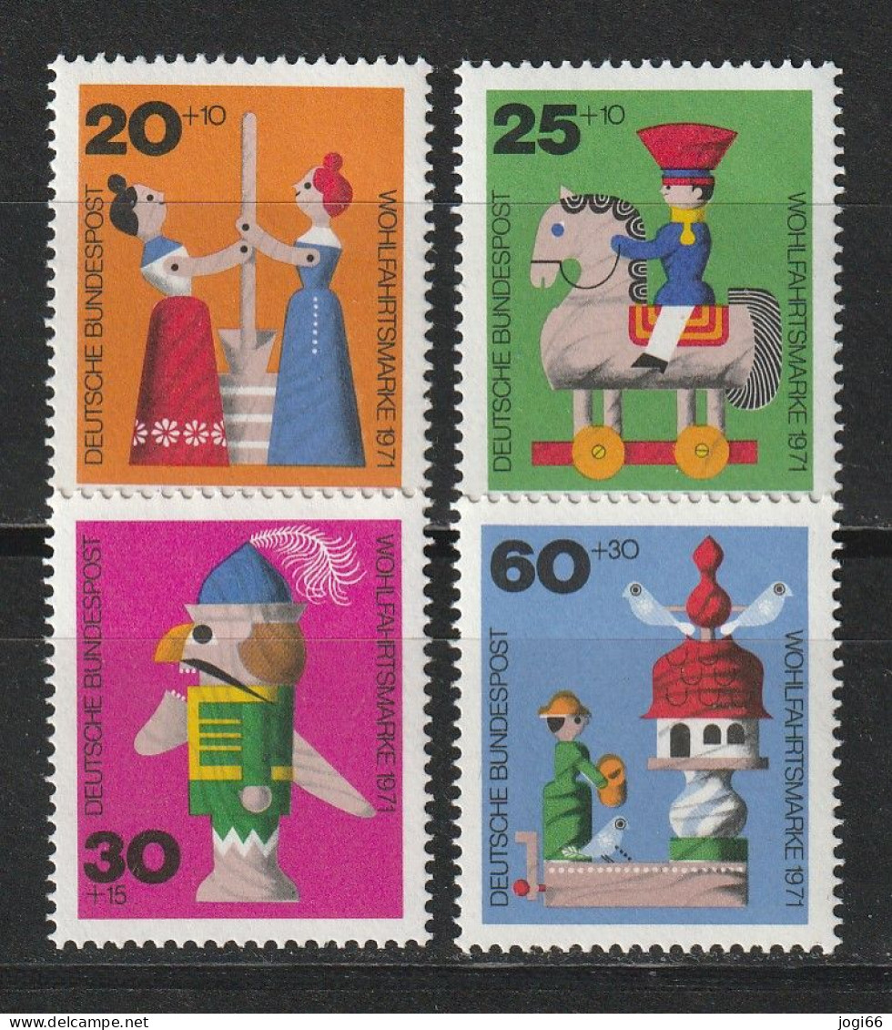 Bund Michel 705 - 708 Wohlfahrt Altes Holzspielzeug ** - Unused Stamps