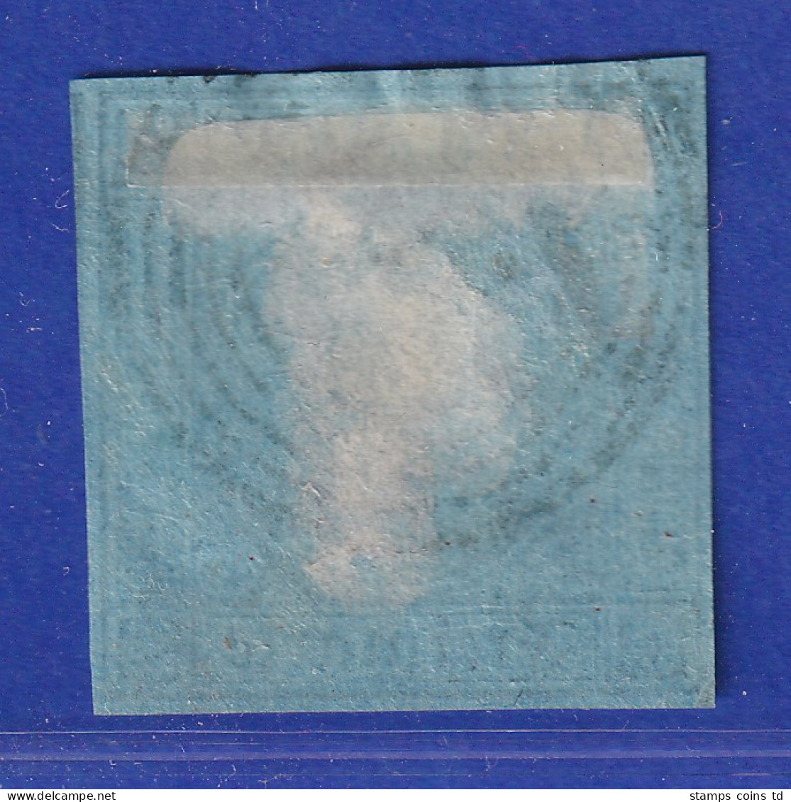 Altdeutschland Baden 3 Kreuzer Blau Mi-Nr. 8 Gestempelt 104, Vollrandig ! - Used