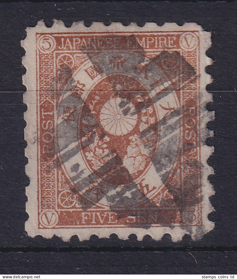 Japan 1876 Alt-Koban 5S Braun, Mi.-Nr. 44 Gestempelt - Other & Unclassified