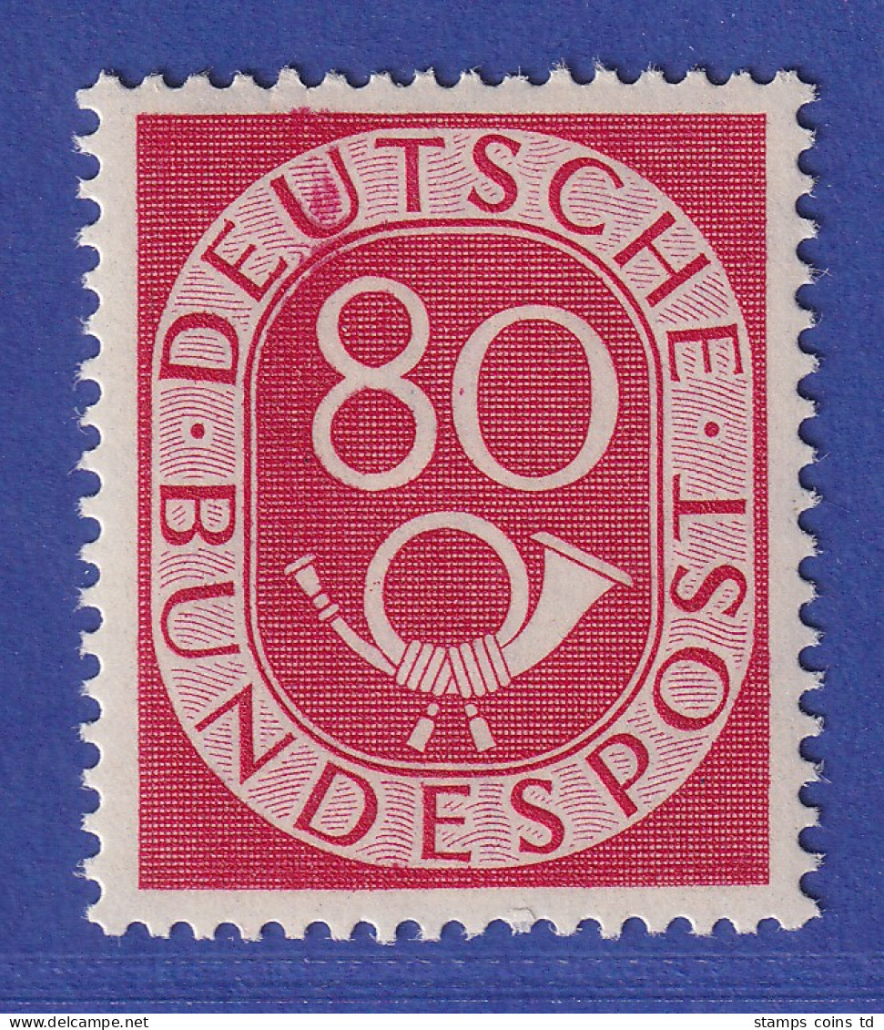 Bundesrepublik 1951 Posthornsatz 80Pfg-Wert Mi.-Nr. 137 ** - Ungebraucht