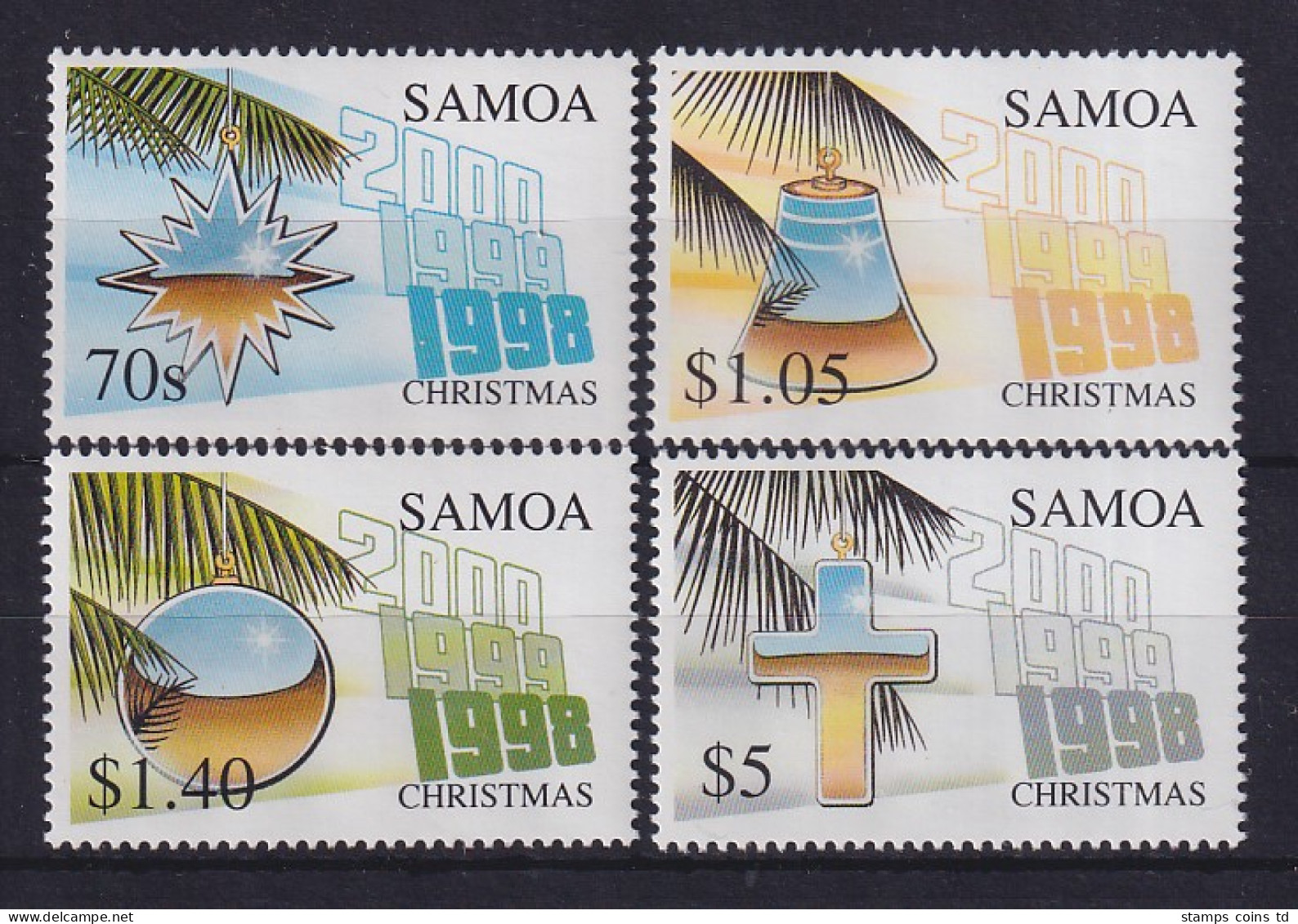 Samoa 1998 Weihnachten Mi.-Nr. 890-93 Satz 4 Werte **  - Samoa