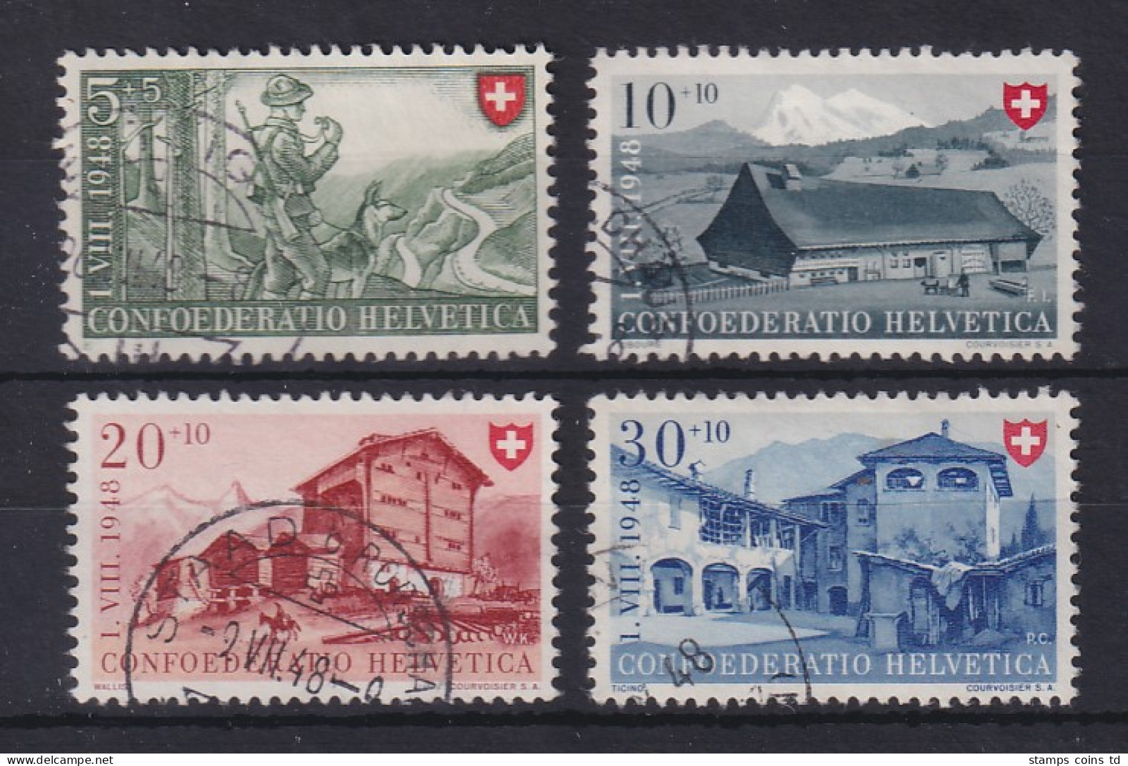 Schweiz 1948 Pro Patria Mi.-Nr. 508-11 Kpl. Satz Gestempelt.  - Andere & Zonder Classificatie