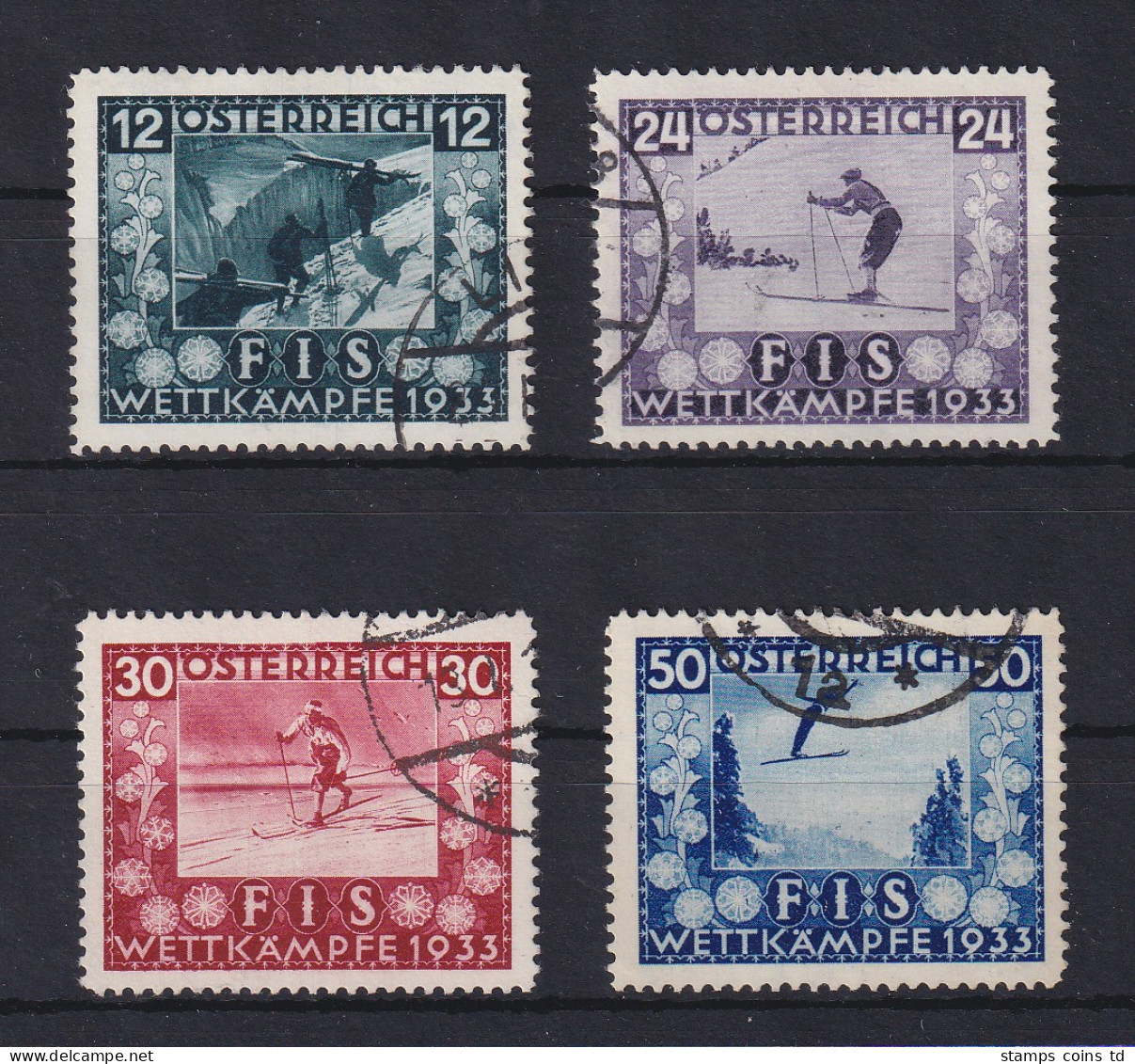 Österreich 1933 FIS I Satz Mi.-Nr. 551-554 Sauber Gestempelt. - Briefe U. Dokumente