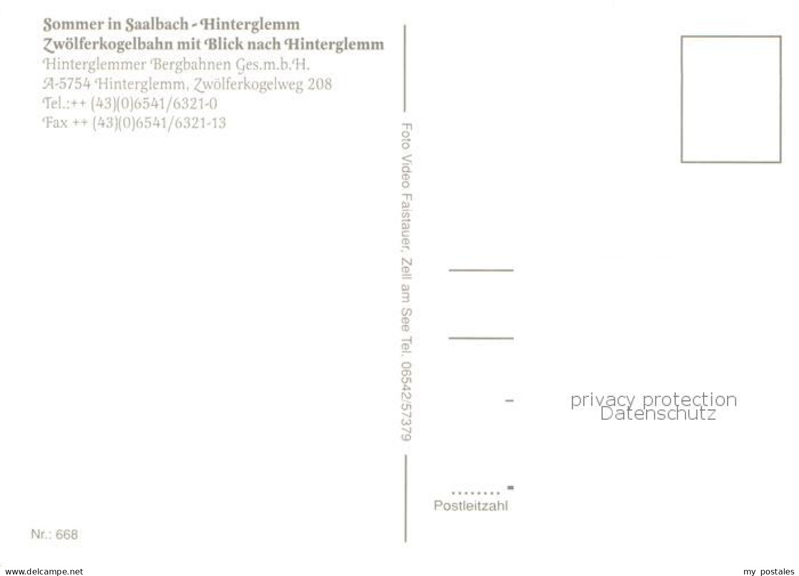 73754125 Saalbach-Hinterglemm Zwoelferkogelbahn Panorama Saalbach-Hinterglemm - Otros & Sin Clasificación
