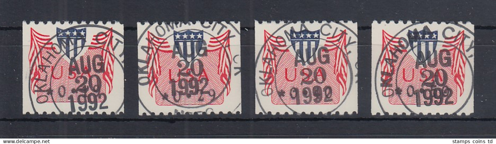 USA 1992, PMC Gard-ATM, Satz 19-29-40-50 Mit Sw. ET-O OKLAHOMA CITY AUG 20 1992 - Sonstige & Ohne Zuordnung