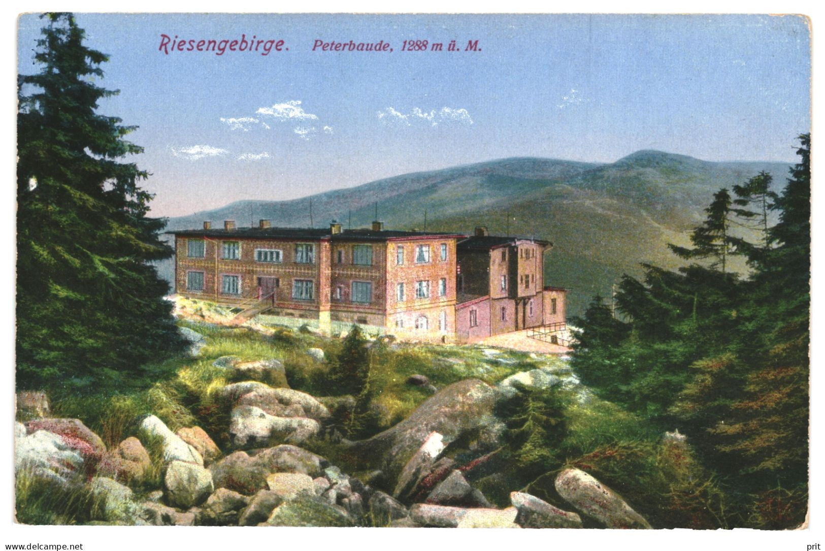 Riesengebirge Peterbaude 1288m Krkonoše Karkonosze Czechia 1910s Unused Postcard. Publisher Männich & Höckendorf - Tschechische Republik