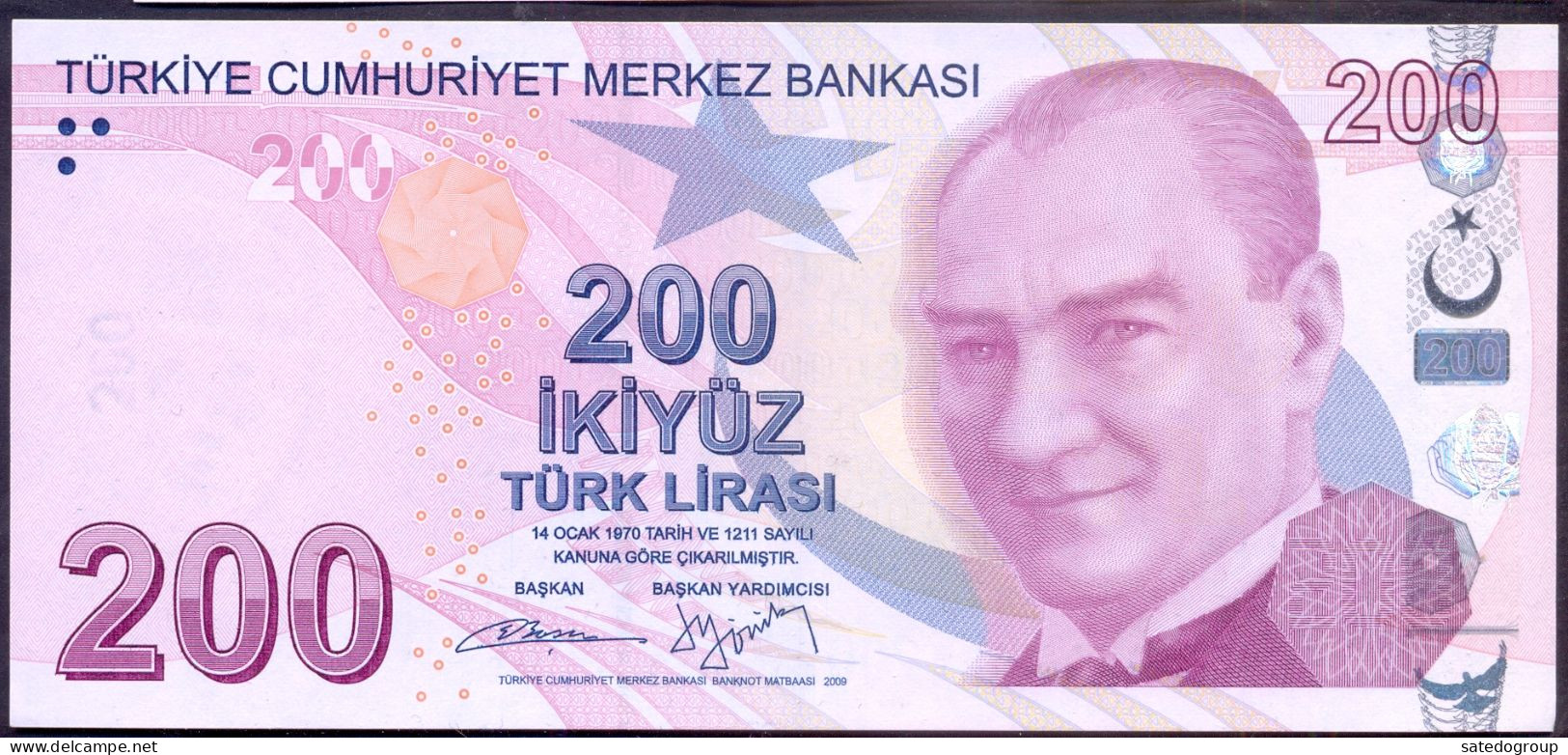 Turkey 200 Lirasi 2009 UNC P- 227b - Turkije