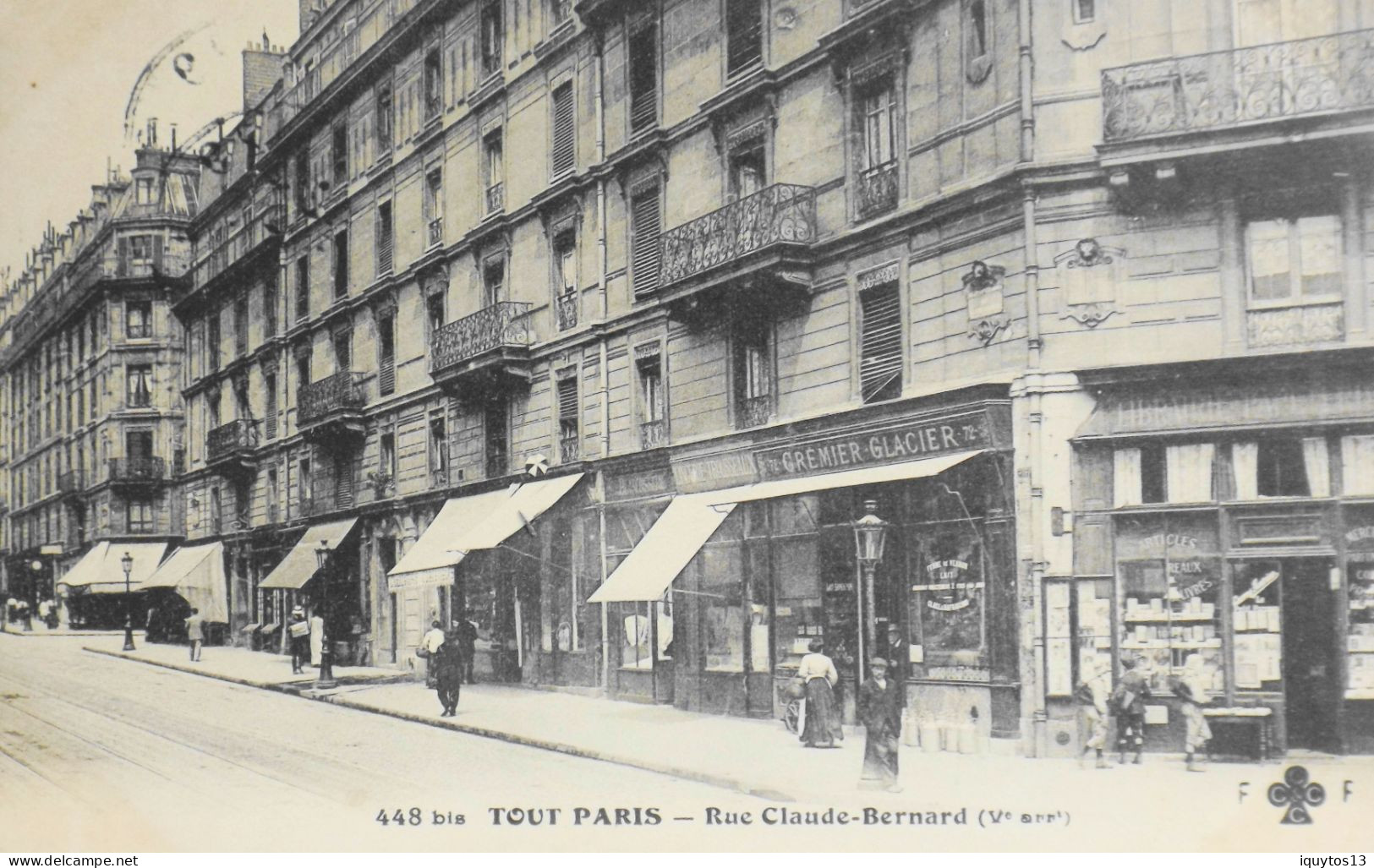 CPA. [75] > TOUT PARIS > N° 448 Bis - Commerces Rue Claude-Bernard - (Ve Arrt.) 1909 - Coll. F. Fleury - TBE - Distrito: 05