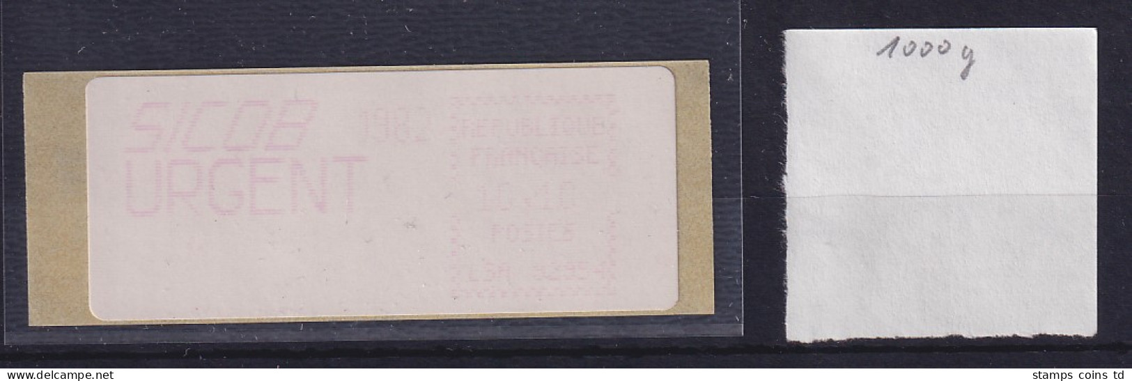 Frankreich 1982 Sonder-ATM SICOB Type I Hoher Wert URGENT 16,10 ** - Altri & Non Classificati