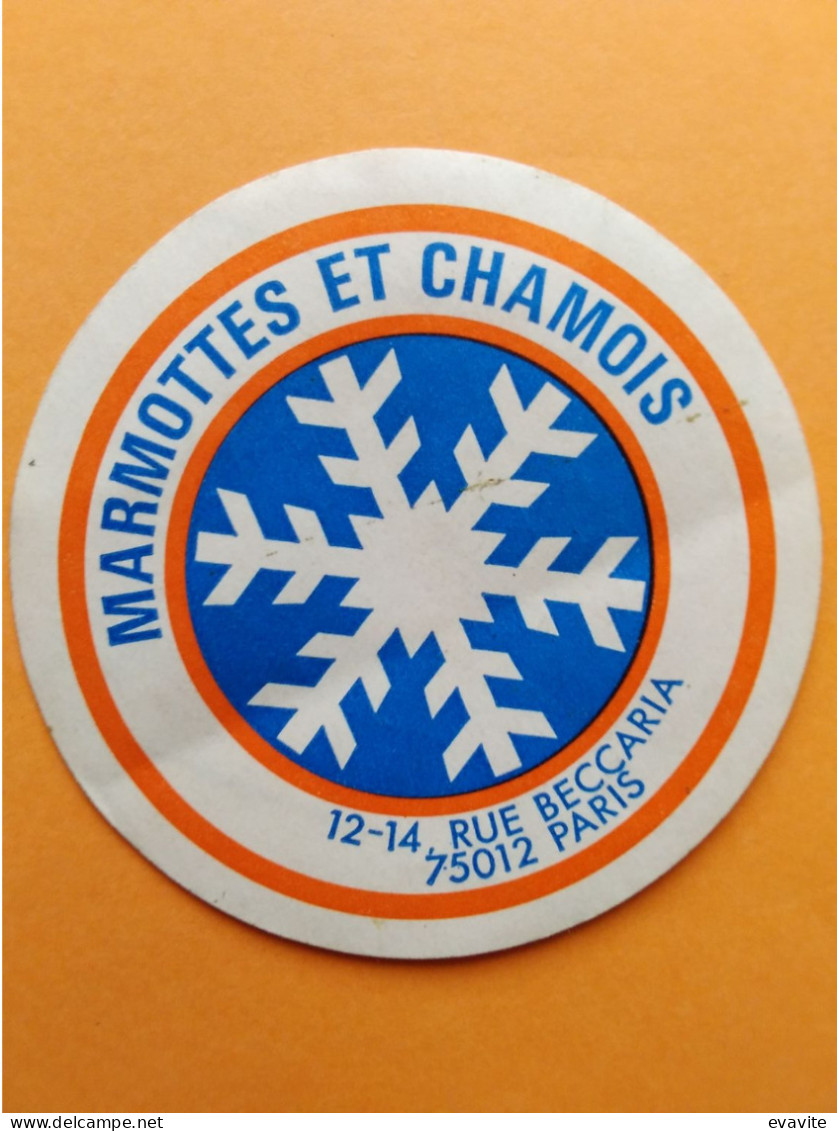 Autocollant -    Magasin MARMOTTES & CHAMOIS   Paris - Stickers