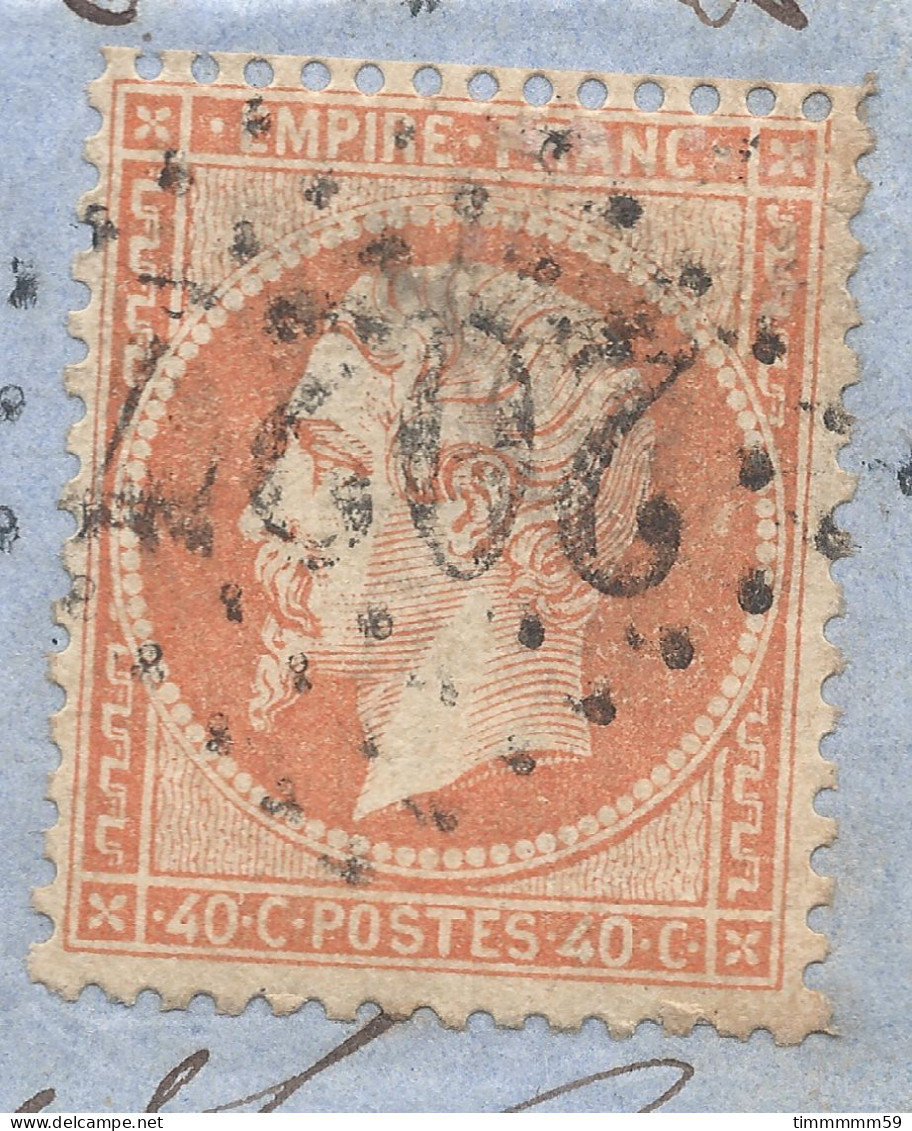 LT5949   N°23/Lettre, Oblitéré GC 2027 LEZIGNAN(10), Indice 3 Pour CARCASSONNE Du 17 Nov. 1865 - 1862 Napoleon III