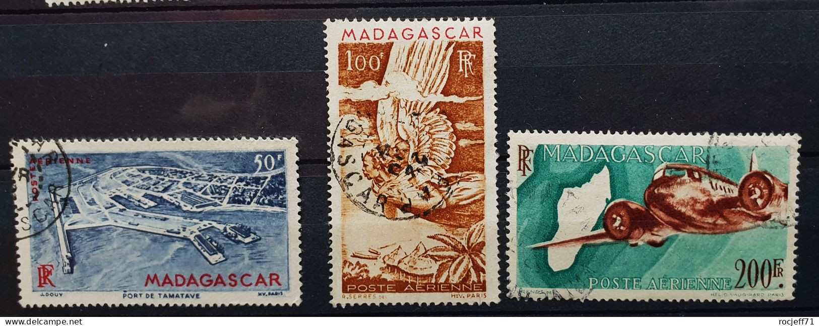 04 - 24 - Madagascar - Poste Aérienne N° 63 - 64 - 65 Oblitéré - Posta Aerea