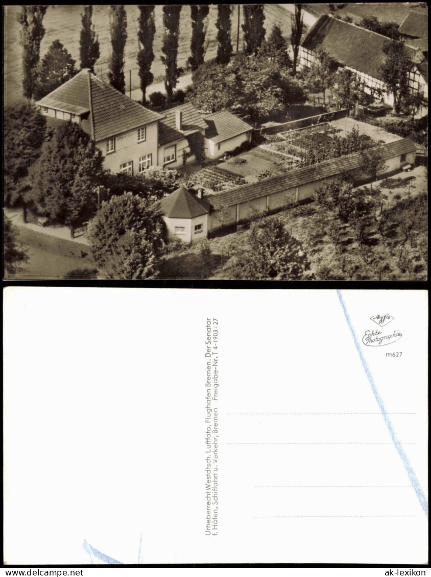 Ansichtskarte  Luftbilder / Überflugkarte Fachwerkhaus Gehöft 1961 - Unclassified