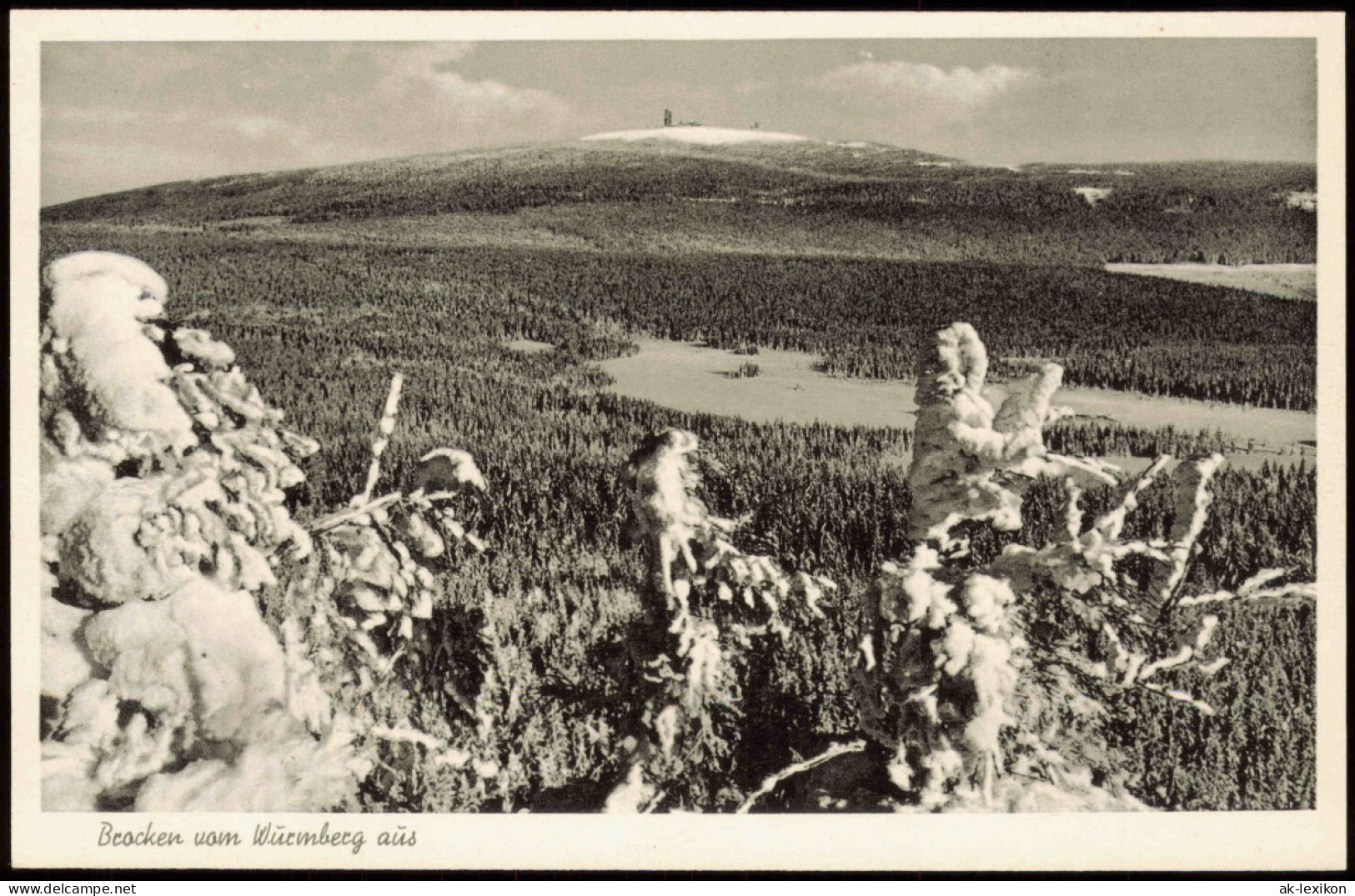 Ansichtskarte Wernigerode Brocken Vom Wurmberg Aus Im Winter 1958 - Other & Unclassified