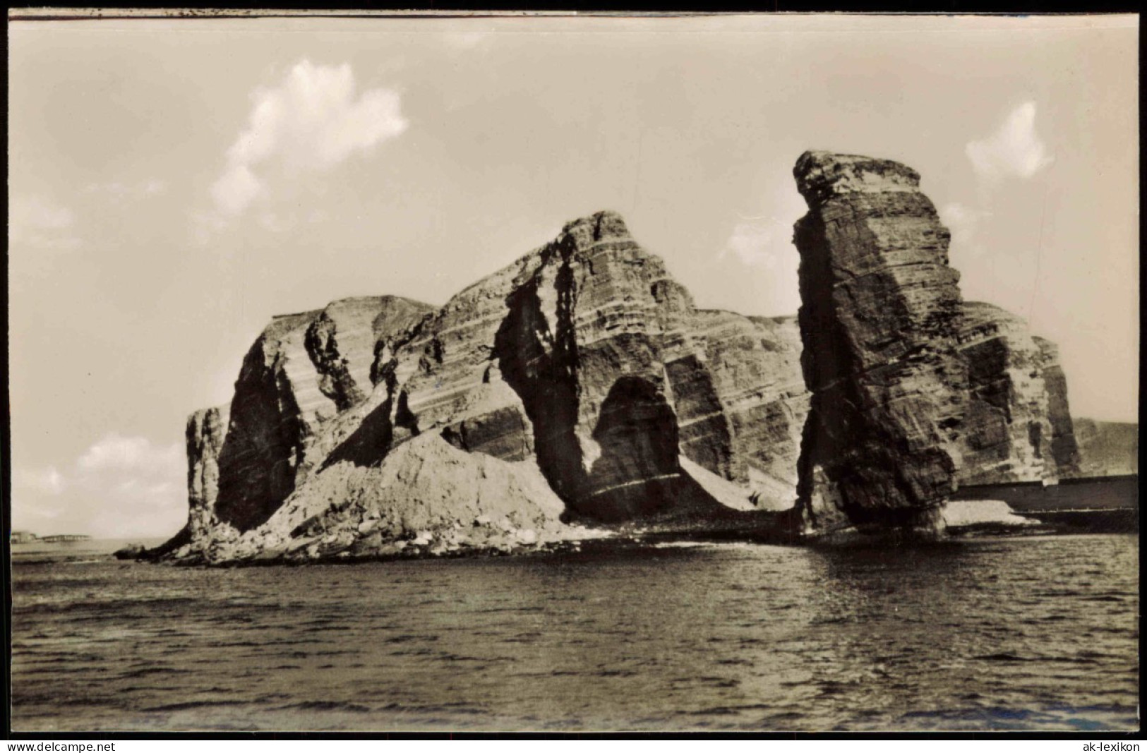 Ansichtskarte Helgoland (Insel) Von Norden Gesehen - Felsen Fotokarte 1958 - Andere & Zonder Classificatie