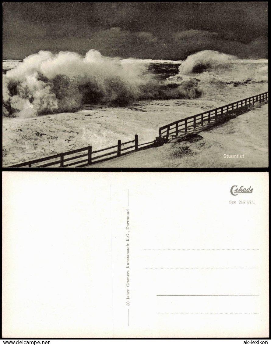 Ansichtskarte  Meer Stürmische See Wellen 1957 - Andere & Zonder Classificatie