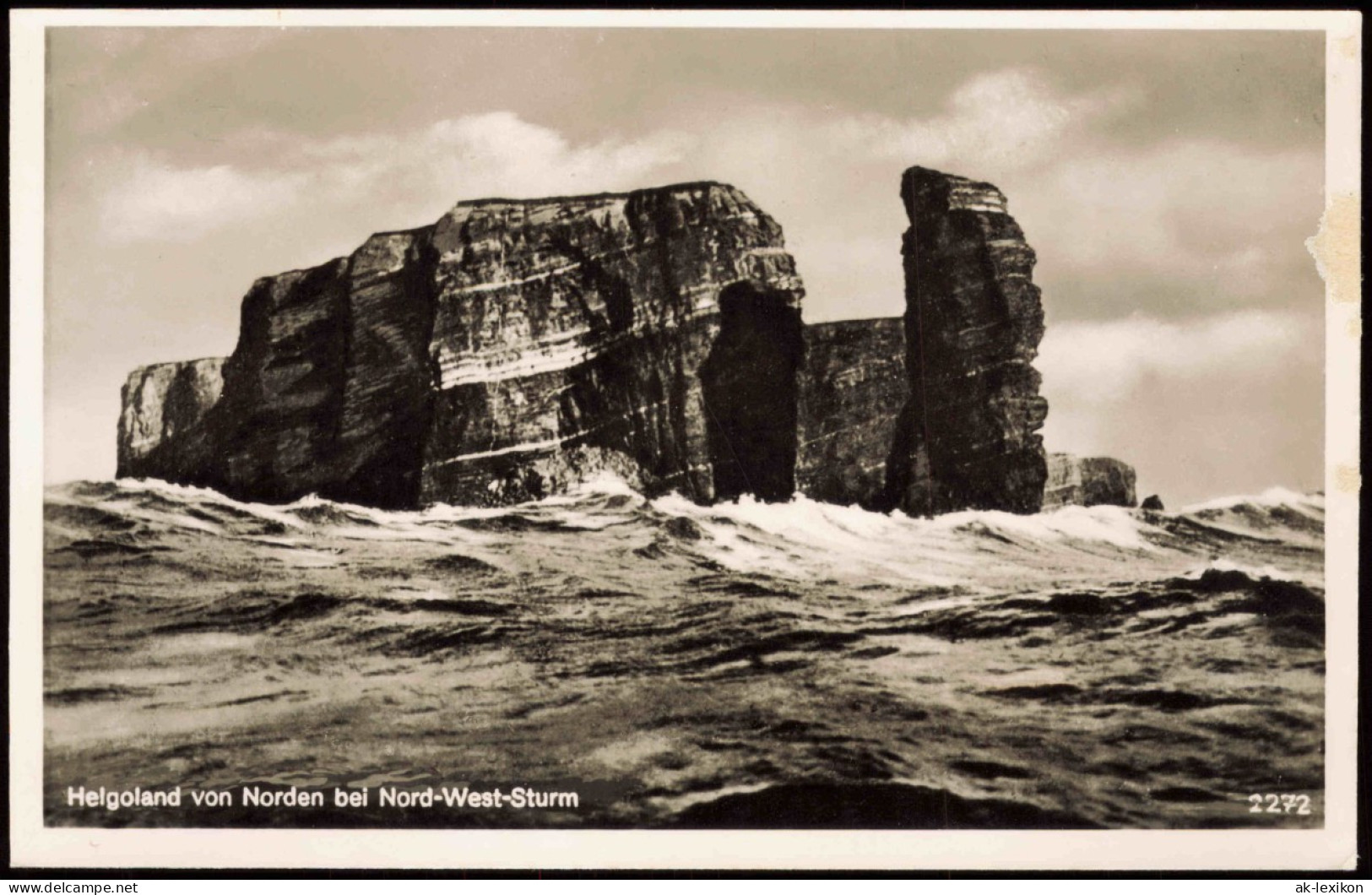 Ansichtskarte Helgoland (Insel) Von Norden Bei Nord-West-Sturm 1958 - Andere & Zonder Classificatie