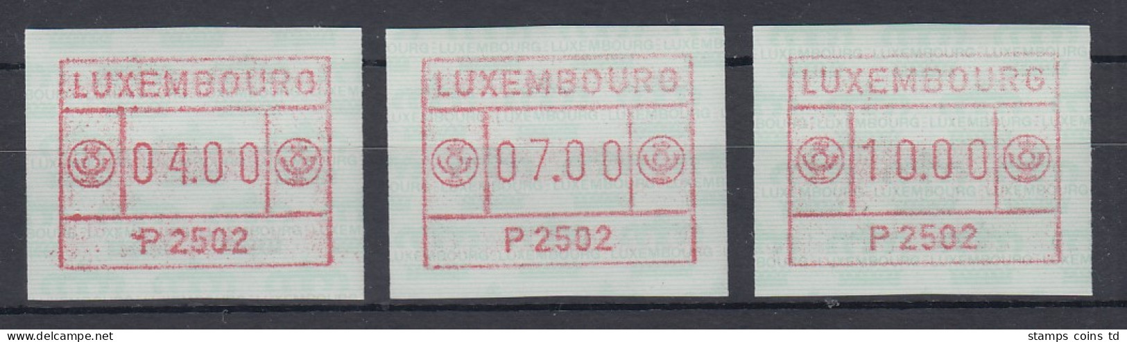 Luxemburg ATM P2502 Tastensatz 4-7-10 ** - Postage Labels