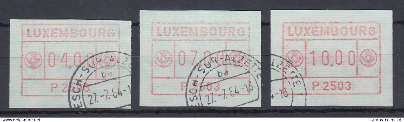 Luxemburg ATM P2503 Tastensatz 4-7-10 Mit O ESCH-SUR-ALZETTE A.d. Zeit - Postage Labels