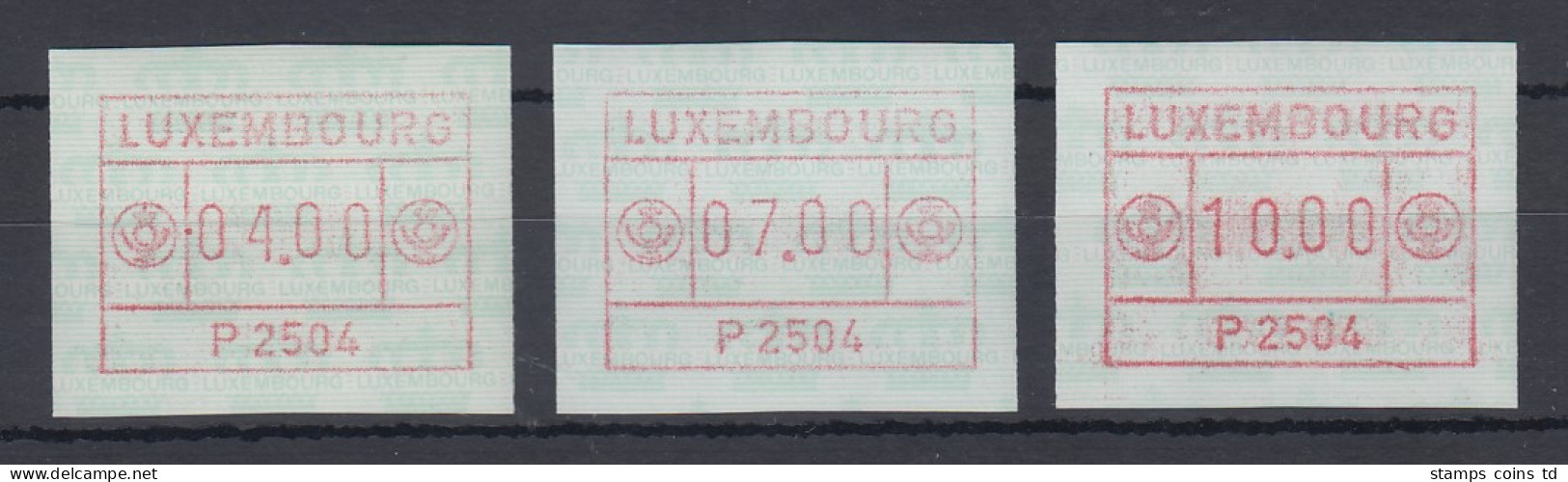 Luxemburg ATM P2504 Tastensatz 4-7-10 ** - Postage Labels